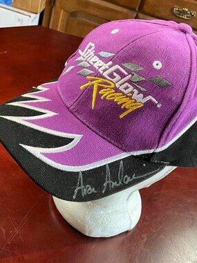 Y2K Street Glow Fast & Furious Drag Racing Purple Black Strapback Cap